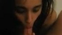 Amateur BJ and cum swallowing