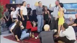 Dirty Old brunette wants to test a gang bang
