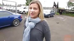 Hot Blonde Loves Her Public Facial