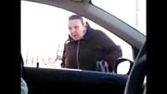 Mature helps car flasher cum