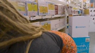 Blowjob in The Hardwood Aisle (Very Risky Blowjob)