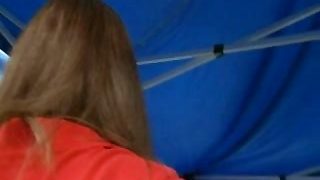 Crazy Drunk Girls & Sex At Outdoor College Football Tailgate