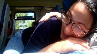 Extreme in Train : Public Blowjob and cum in mouth