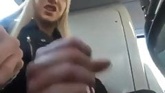 Public Bus Hand job And Cum