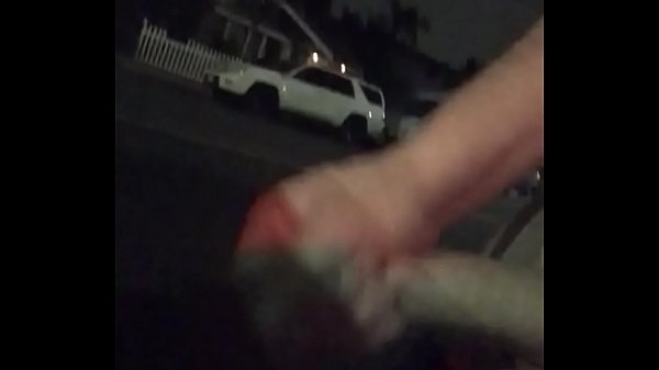 Risky street masturbation