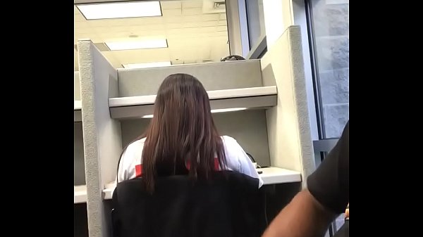 Jacking off in a library & throwing cum in her hair