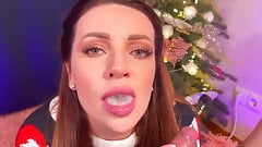 Cristmas Blowjob und Sperma schlucken