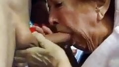 Grandma Gags On Cum In Her Mouth
