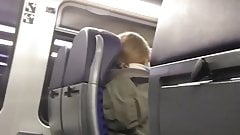 Masturbation & Ejaculation in Public Train – public cumshot