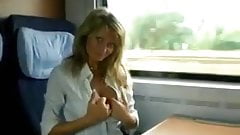 BJ on a train