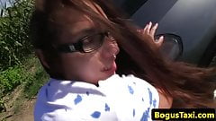 Spex taxipassenger outdoor fucking cabbie