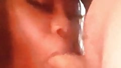 Black Girl Sucks White Cock For Cum !!