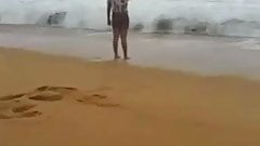 sea bath with wife