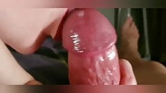 Hot sucking close up. Cum swallowing
