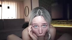 Blue eyed blonde blows for the cim