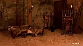 The only way to freedom for these sexy chicks leads over