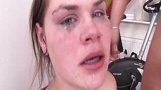 Cockshelle and violent deeptrhoat in combination with fucking