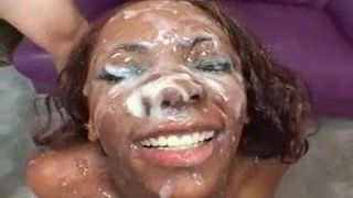 I’m a black slut. Cum on my face!!!