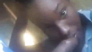 Young bajan girl loves a thick pipe in her mouth