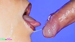 No Close-Up Slobbery Blowjob Without A Facial Finish!